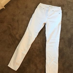 Madewell High Riser Skinny White Jeans